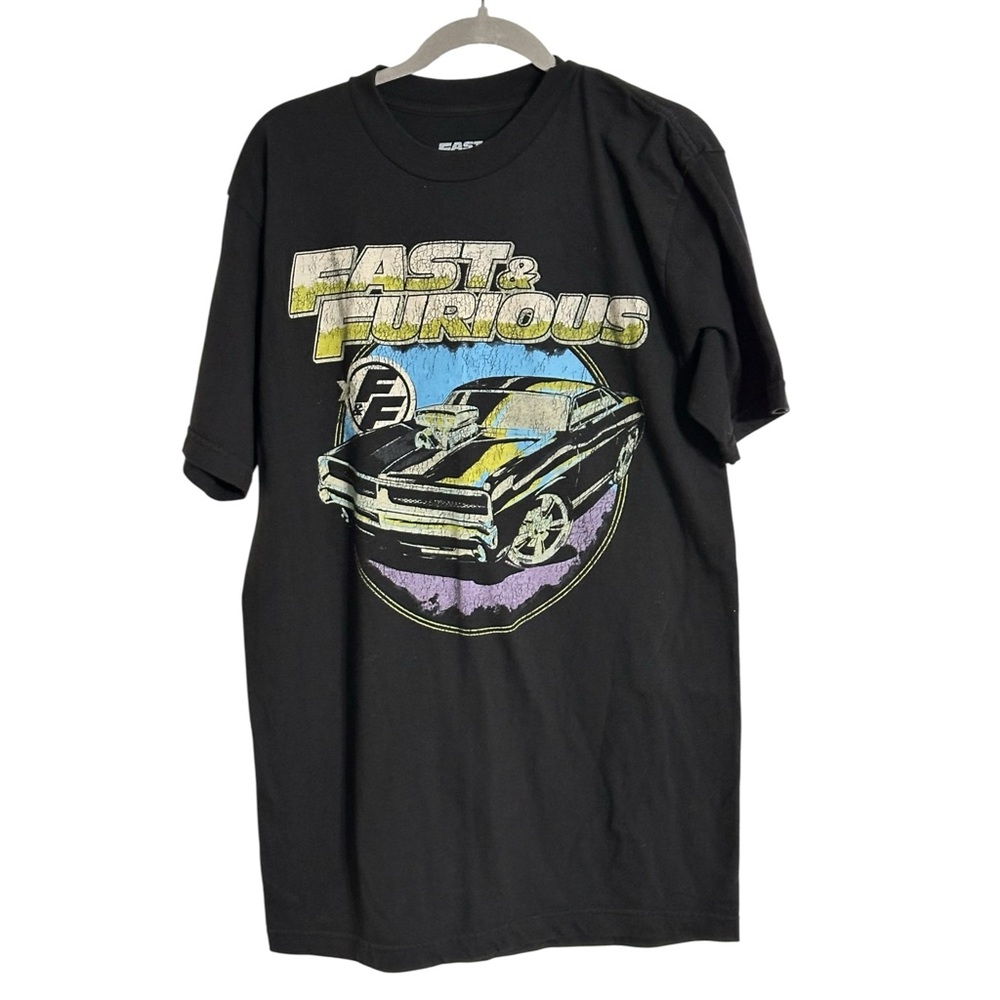 Fast and Furious Men’s Black Muscle Car T-Shirt
